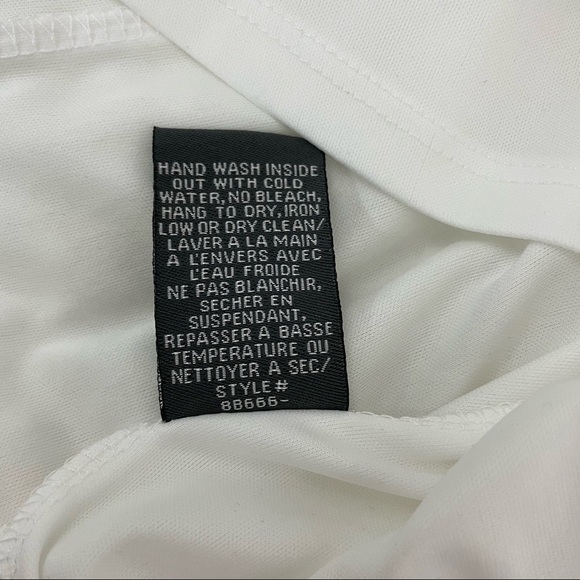 White Textured Halter Blouse with Bow at Back, Size Small - Picture 6 of 6